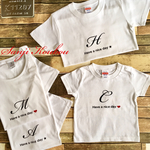 イニシャルTシャツ 親子リンク