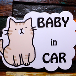 BABY in CARマグネットステッカー(cat)