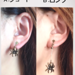 再販３《選べる長さ》リアルなクモ✴︎theスパイダー【イヤリング or ピアス】