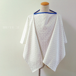 新作 肌ざわりにこだわった  授乳ケープ    White blue