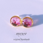 ミニサークルのピアス《パープルカラー》