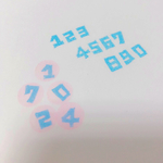 『0〜9 数字』消しゴムはんこ
