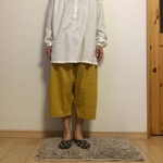 ゆったりぼったりしたパンツ マスタード
