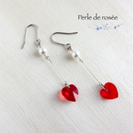 大人スワロ♡とパールのスウィングピアス/イヤリング