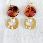 べっ甲×ゴールド✴︎アンティーク風イヤリング/ピアス