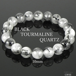 ブラックトルマリンインクォーツ 10mm 天然石ブレスレット 