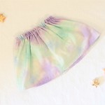 80～100　オーロラカラーのWガーゼスカート　寒色系