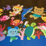 大きな壁面飾り☆夏 海のお祭り騒ぎ 魚 かめ たこ☆幼稚園保育園施設病院