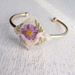 flowerバングル③(ホワイト)