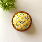 ピンクッション お花の刺繍
