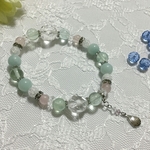  【再販】チャーム付♥フローライト×アマゾナイトブレス✴