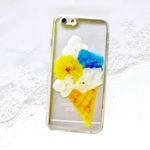 「アイスクリーム」押し花 ケース Galaxy/Xperia iPhone7 iPhone6s/6/5s/5/SE iPhone7 plus 押し花iPhoneケース アイフォン7プラス