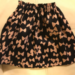 【丈が選べます♡】シルエットちょうちょ柄のスカート（ネイビー×ピンク）