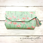 kumi93933939様  オーダー品  ✾長財布✾通帳ケース タッセル付き♡フラミンゴ柄(yellow green)