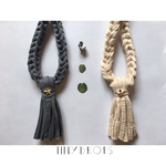  basicカラー**授乳ストラップ  charcoalgray >>> baige タッセル