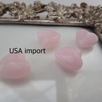 USAインポート☆ミニマーブルパステルハートビーズピンク4個