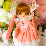 オビツ11サイズうさみみチェリーピンクドレスセット(半袖)