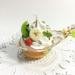 フェイクスイーツ*フルーツゼリーパフェ*キーホルダー*スイーツデコ