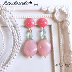 pink×blueのキュートなピアス イヤリング