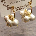 コットンパールあふれるピアス♥