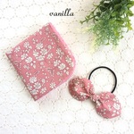 【sale♪】＊リバティ　Capel　タオルハンカチ＆リボン風ゴム＊