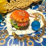 人魚姫のランチタイム♡シェルズバーガーネックレス(ゴールドカラー)