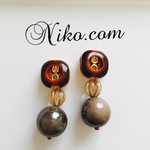 Vintage botton イヤリングピアス