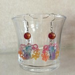 天然席ネコの切り絵ピアス