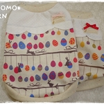 再販*【SS、S、M】うさぎ×カラフルたまご　*ラズベリー*　犬服タンクトップ