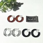 アクリル  ノンホールフープピアス　/ピアス