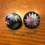 花刺繍 ピアス