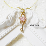スワロフスキーlove heart key♡ネックレス♡