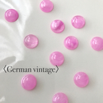 〈German vintage〉 フクシア×ホワイト  アクリルカボション(8個)