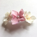 紫陽花のバレッタリボン