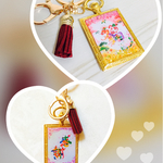 ＊花文字＊キーホールダー💕両面花文字入り
