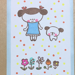 168　消しゴムはんこ　りんごの王様☆私と犬とおはなはんこ①☆