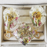 セール 押し花レジン イヤリング＋リング