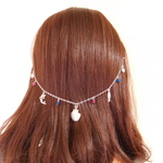 海のいきものバックカチューシャ☆シェルとイルカ☆シルバー