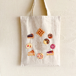 プチスイーツの羊毛刺繍トート（コットンリネン）♡
