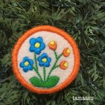 お花の刺繍ブローチ✴︎186