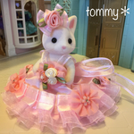 シルバニア＊サテンドレス♡ピンクローズ＊大人サイズ