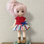 オビツ11サイズ　チアワンピース/あか