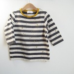 星とボーダーTシャツ　マスタード１００／１１０／１２０