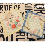 猫&flower、ユニコーンリバーシブルガーゼハンカチ２枚set