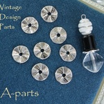 送料無料 ★ Design Parts メタルディスク  シルバー 12pcs  10-G  