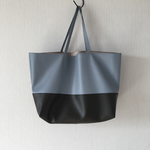 【新作】レザーのトートバッグ・バイカラー