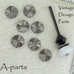 送料無料 ★  Design Parts メタルディスク  アンティークシルバー 12pcs  10-H  