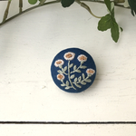 刺繍ブローチ アスター (ブルー)