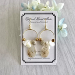 しずくシェル✱フープピアス