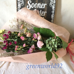 [再再販] ［母の日］カーネーションと  薔薇のドライフラワー